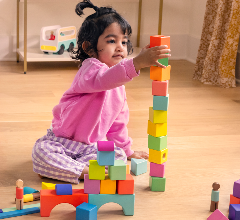 Blocs De Construction Assortis De Forme En Bois Jouet Éducatif Pour