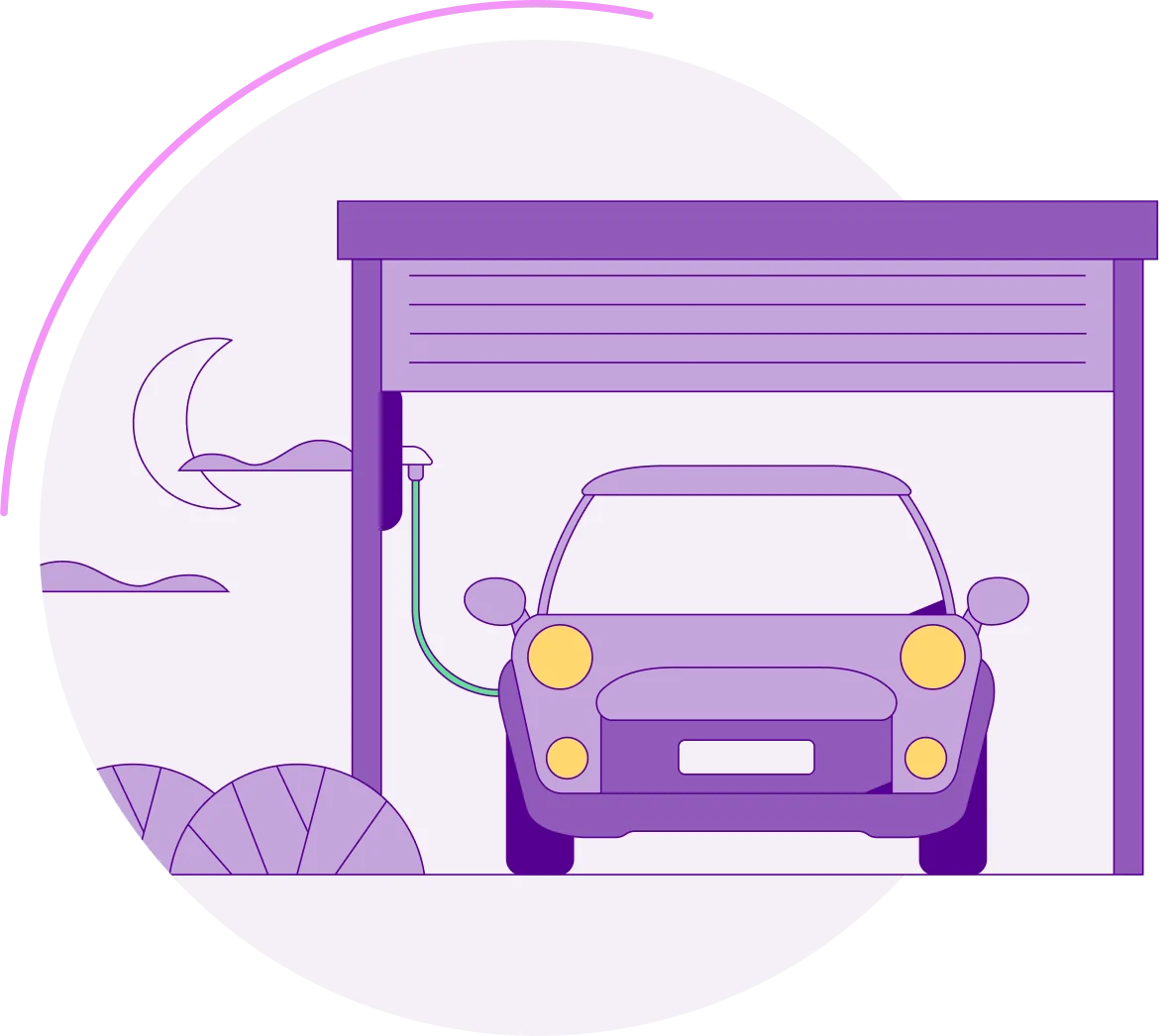 Energy, car charging, parked, drive-way.