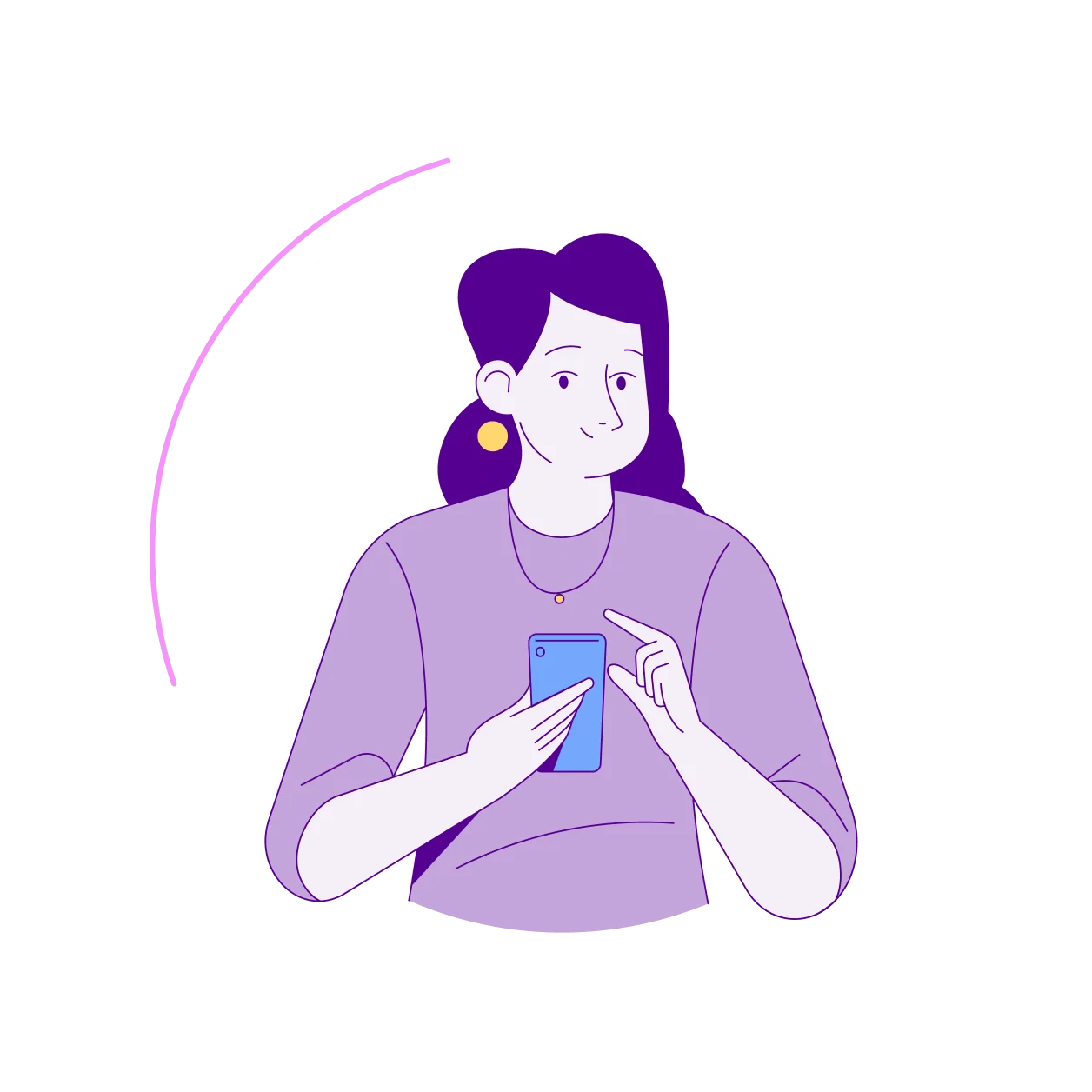 Woman looking at mobile