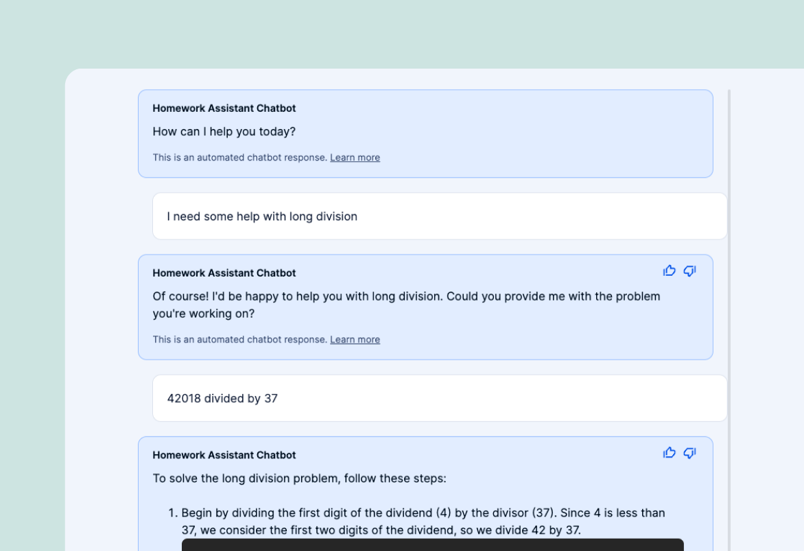 homework chatbot