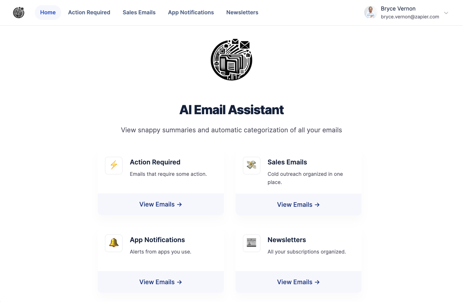 AI Email Assistant in Zapier Interfaces