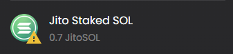 JitoSOL in Solflare wallet