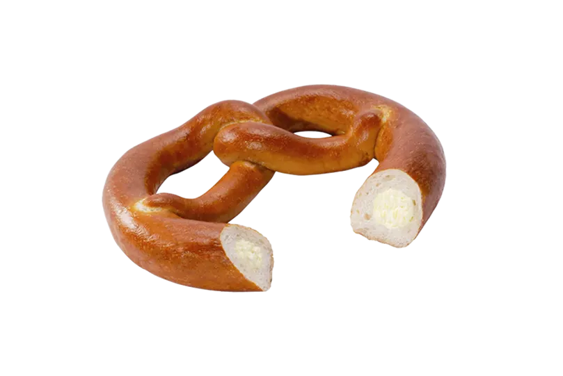 Pretzel filled with salted butter