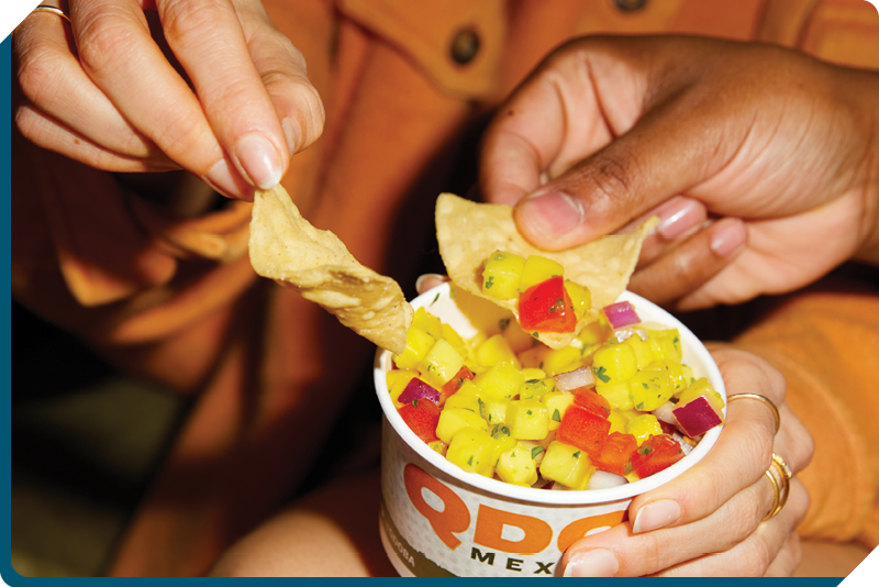 Meet Your New Craving - Mango Salsa is back at Qdoba Mexican Eats! Enjoy sweet, tropical flavor this season. But don't wait, it's only around for a limited time! Add sweet, tropical flavor to your entrée today.
