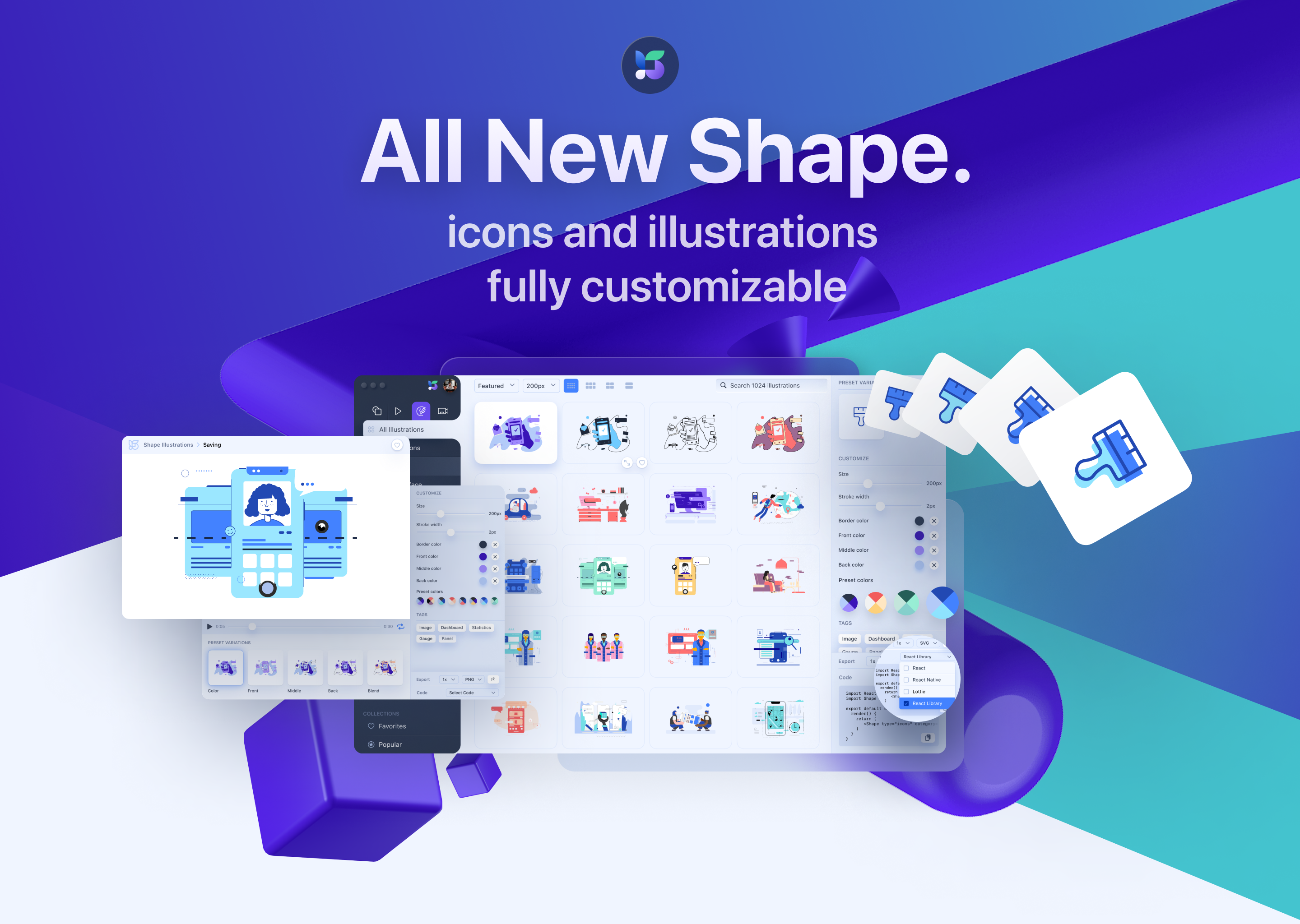 Shape - 36000+ Icons & Illustrations to SVG, Lottie, React.