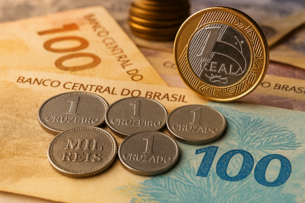 Dia do dinheiro varias moedas