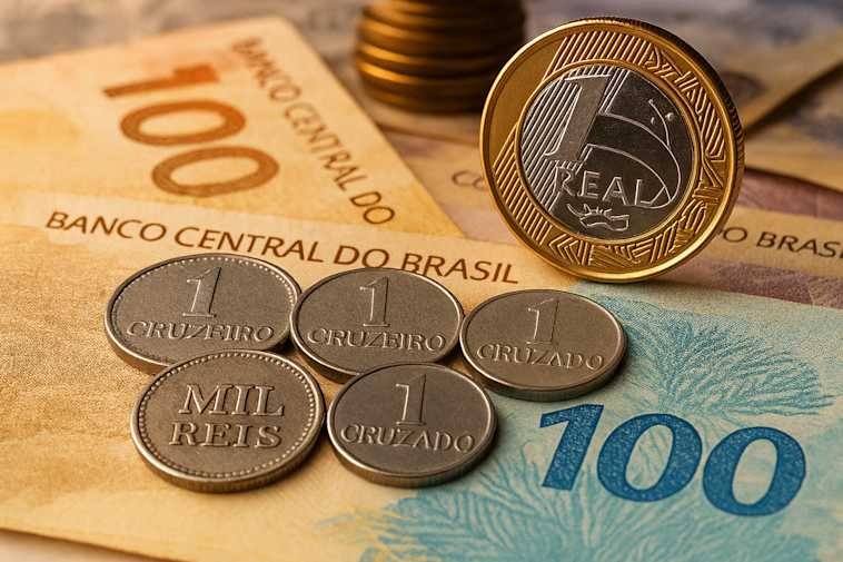 Dia do dinheiro varias moedas