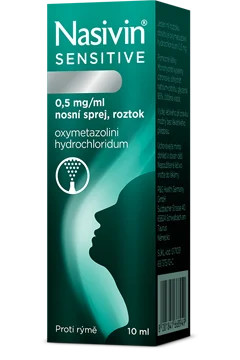 NASIVIN® SENSITIVE 0,5 MG/ML NOSNÍ SPREJ, ROZTOK