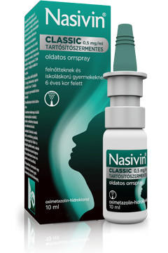 Nasivin Classic 0,5 mg/ml tartósítószermentes oldatos orrspray