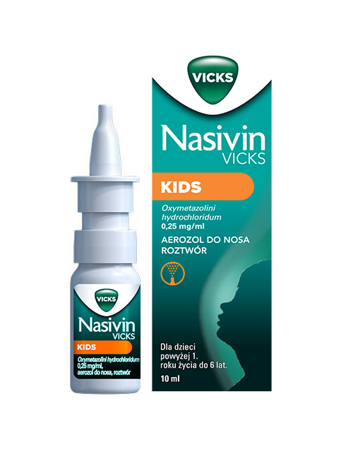 Nasivin® Kids 0,25 mg / ml Oxymetazolini hydrochloridum Aerozol do nosa, roztwór
