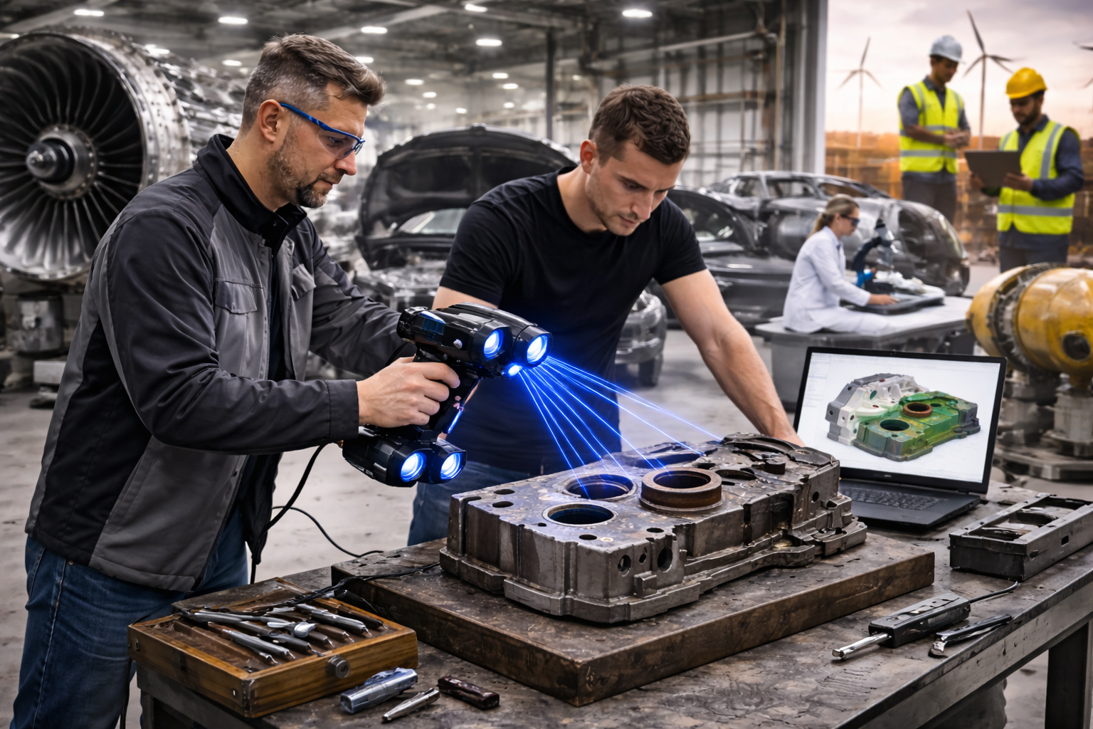 Industrii deservite prin scanare 3D industrială și reverse engineering