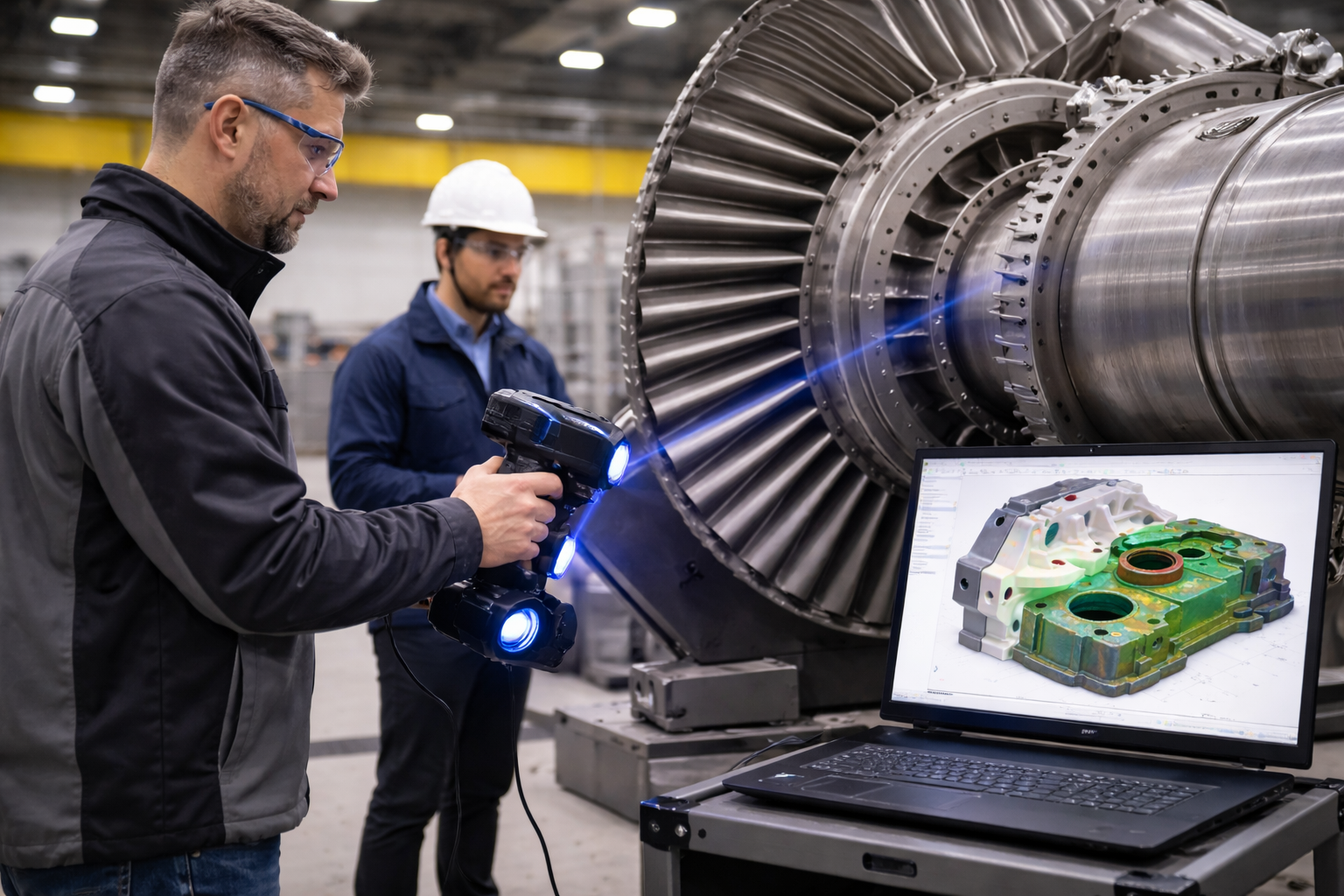 Servicii de scanare 3D industrială la fața locului