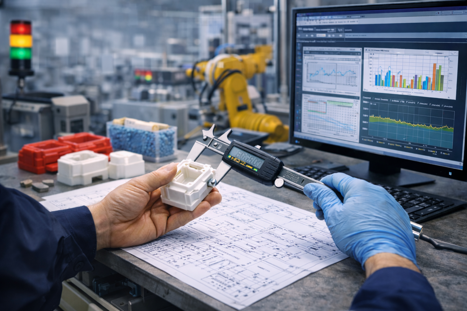 Proces de injecție mase plastice controlat din punct de vedere al calității