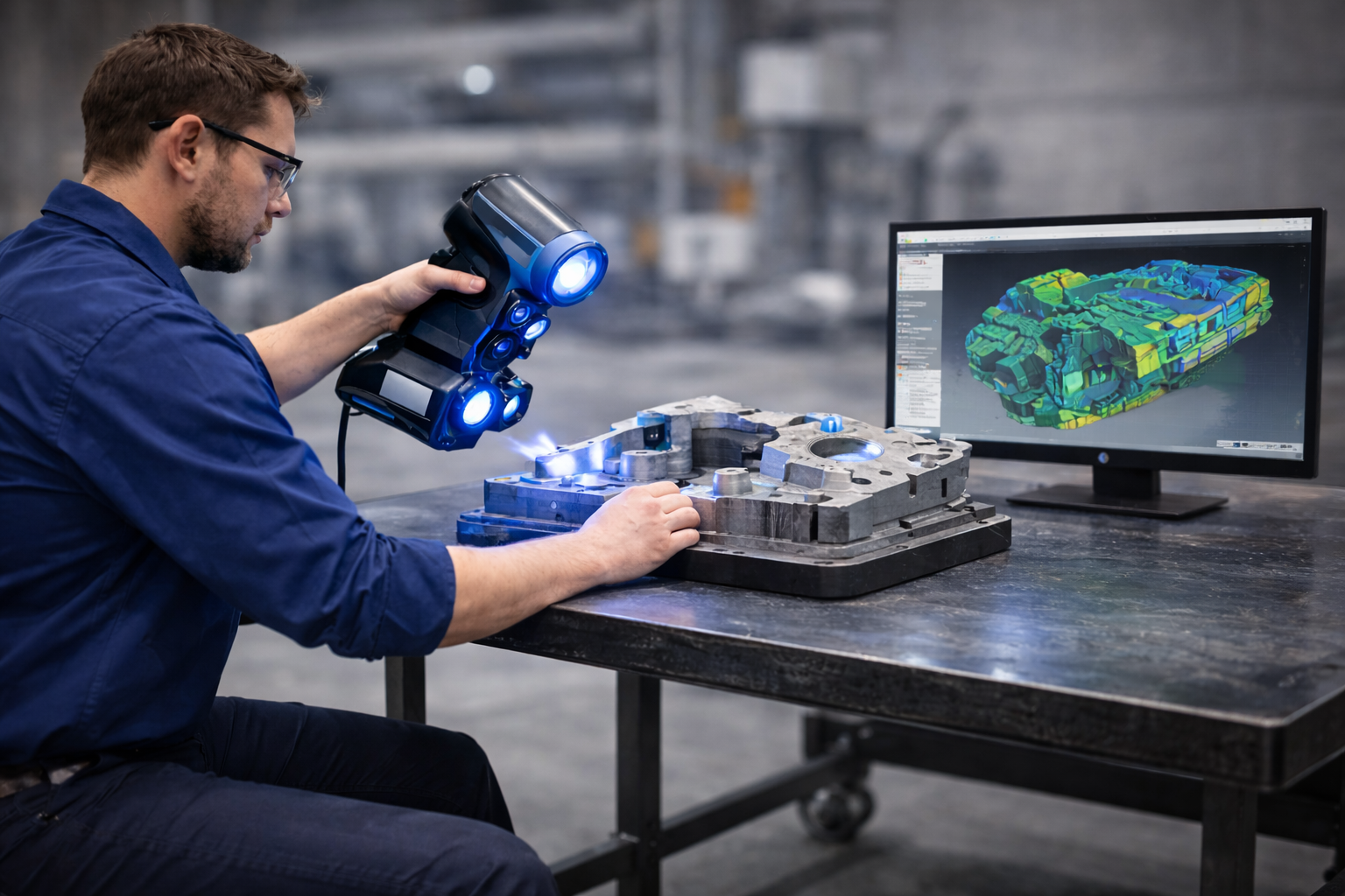 Scanare 3D industrială și reverse engineering în producție