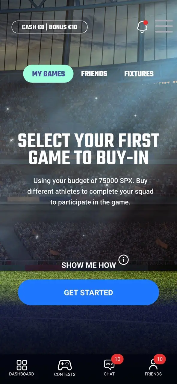 Sign up, select your match and play