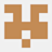 Brown geometric T-shaped logo or icon on a light gray background