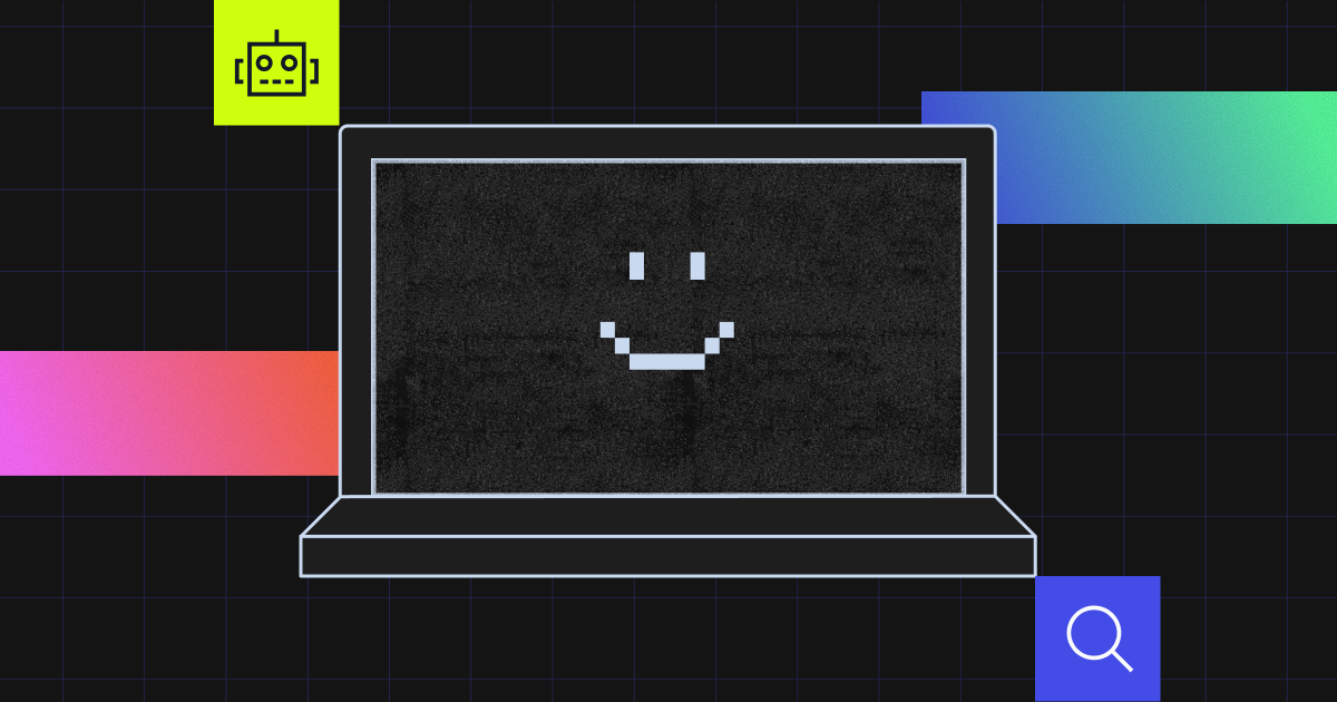 Happy laptop graphic