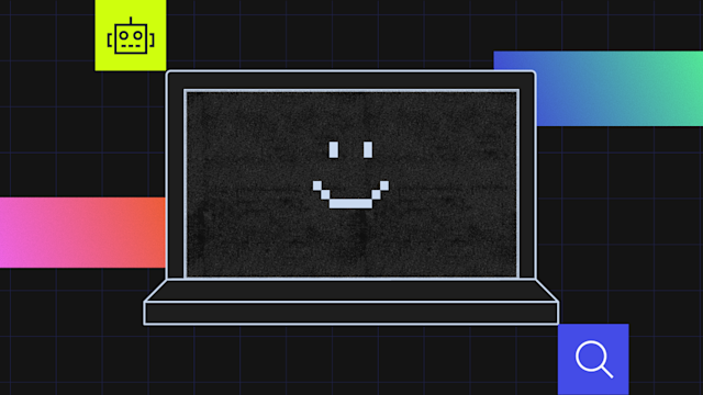 Happy laptop graphic