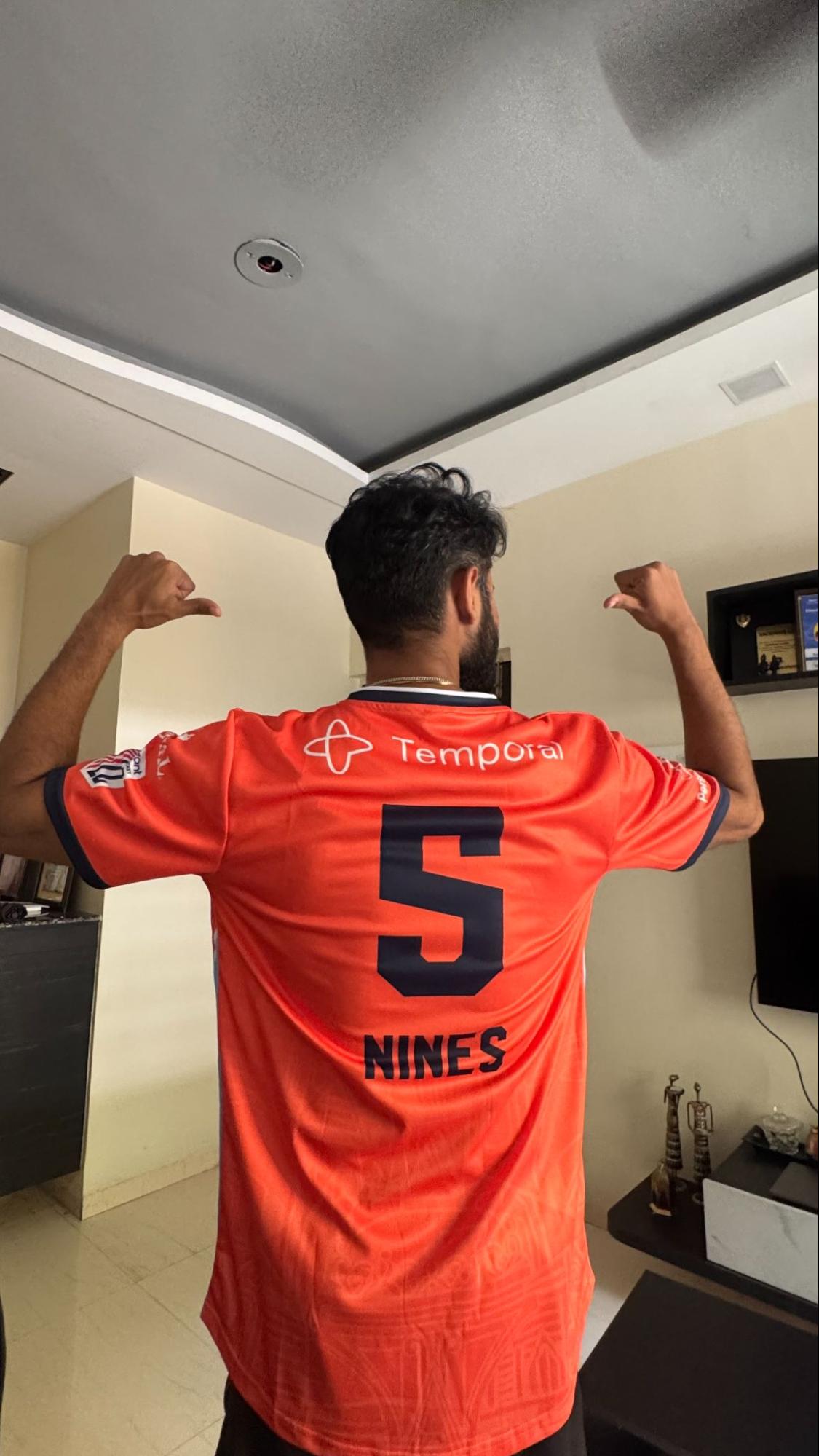 Shubham Londhe wearing a San Francisco Unicorns jersey