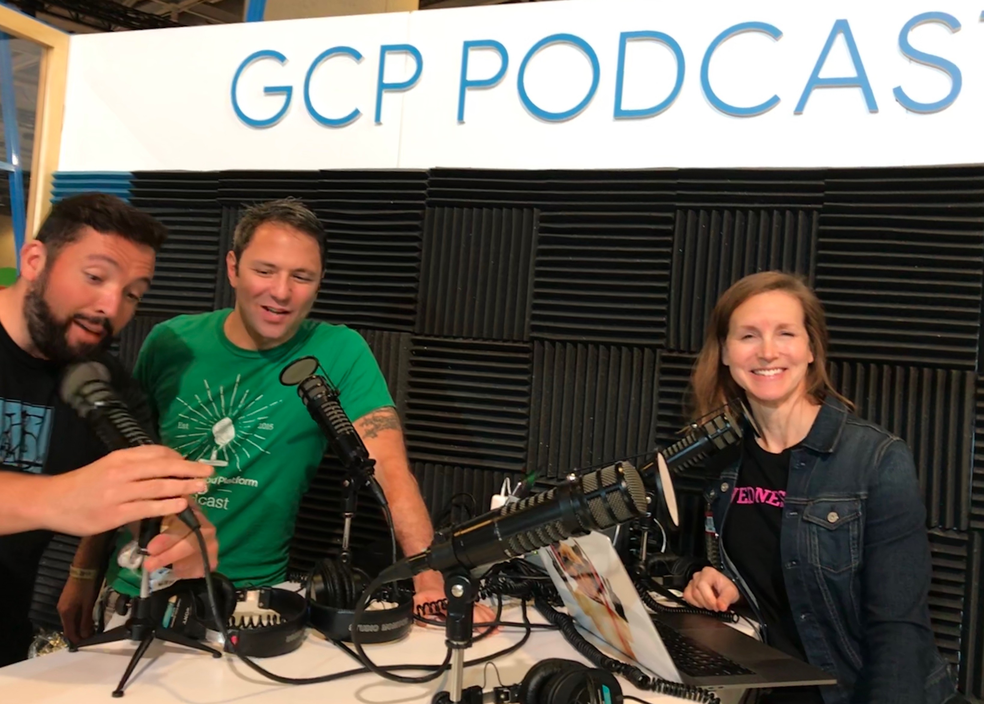 Figure 2: GCP Podcast booth at Google Cloud NEXT 2018.
