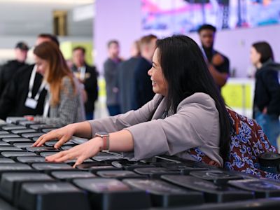 A giant keyboard at Replay 2026