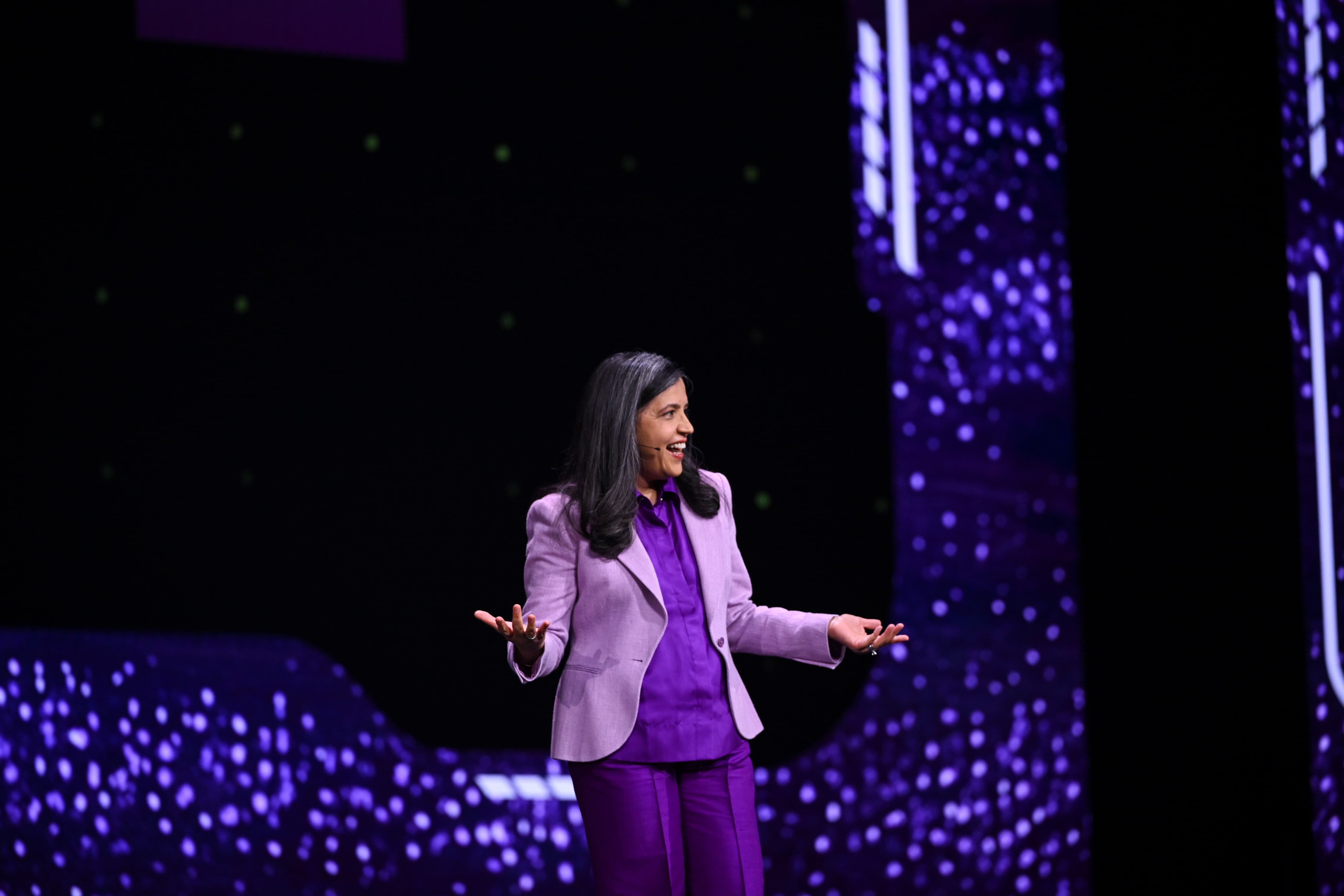 Preeti Somal speaking during the Replay 2026 keynote