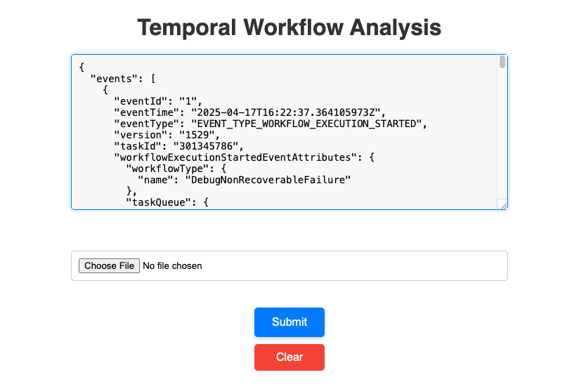 Analyze Workflow History with Gemini JSON screenshot