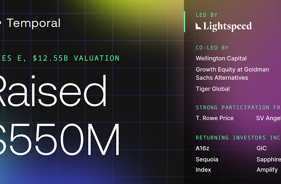 Temporal Hits $12.55B Valuation With $550M Raise to Fix Brittle AI Plumbing