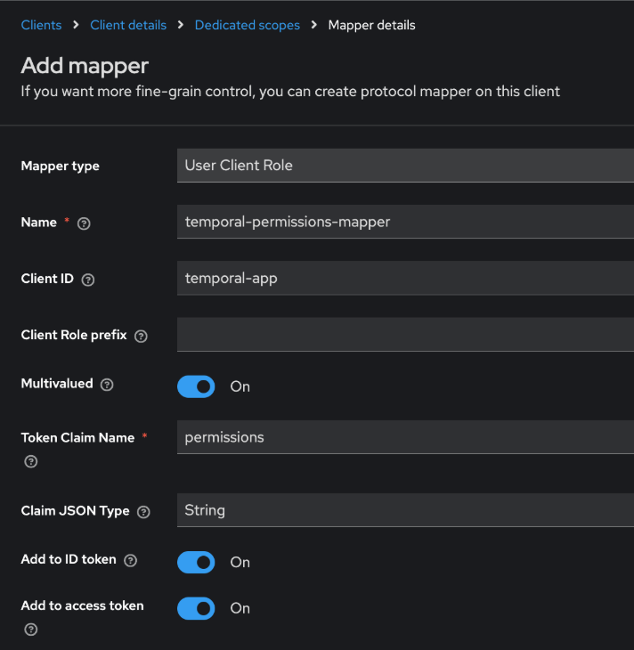 Mapper details tab