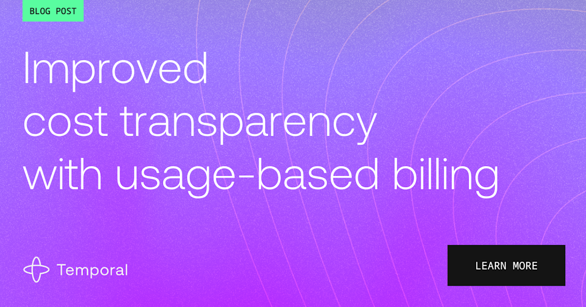 Improved cost transparency with usage-based billing