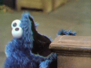 Cookie monster eating infinite cookies