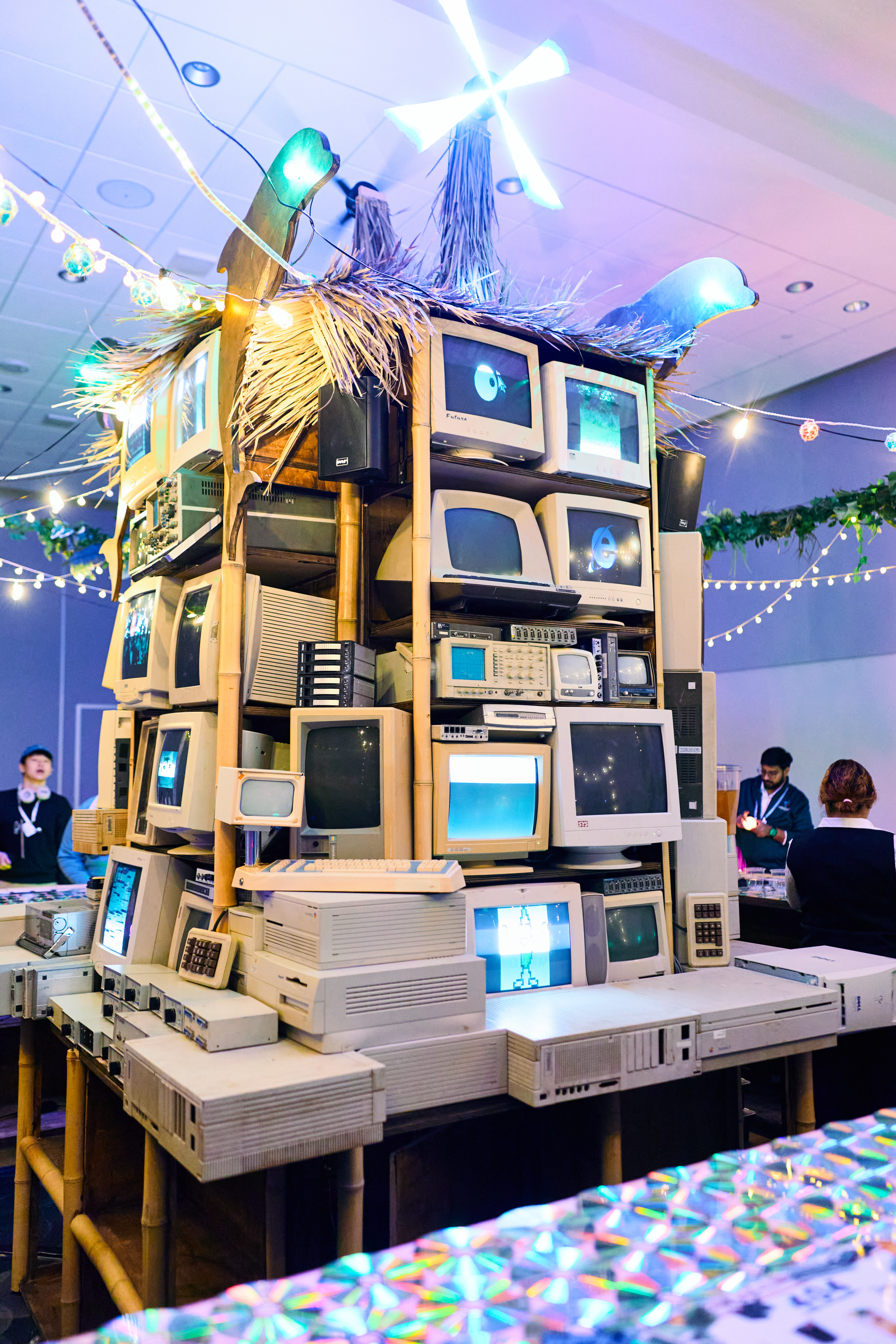 Computer-stack-in-tiki-bar
