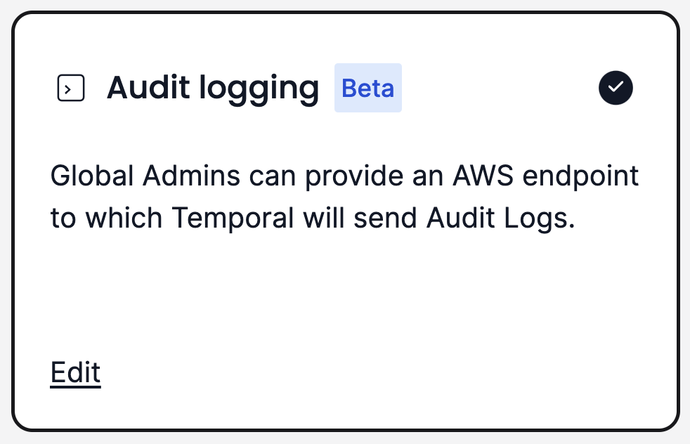 audit logging beta