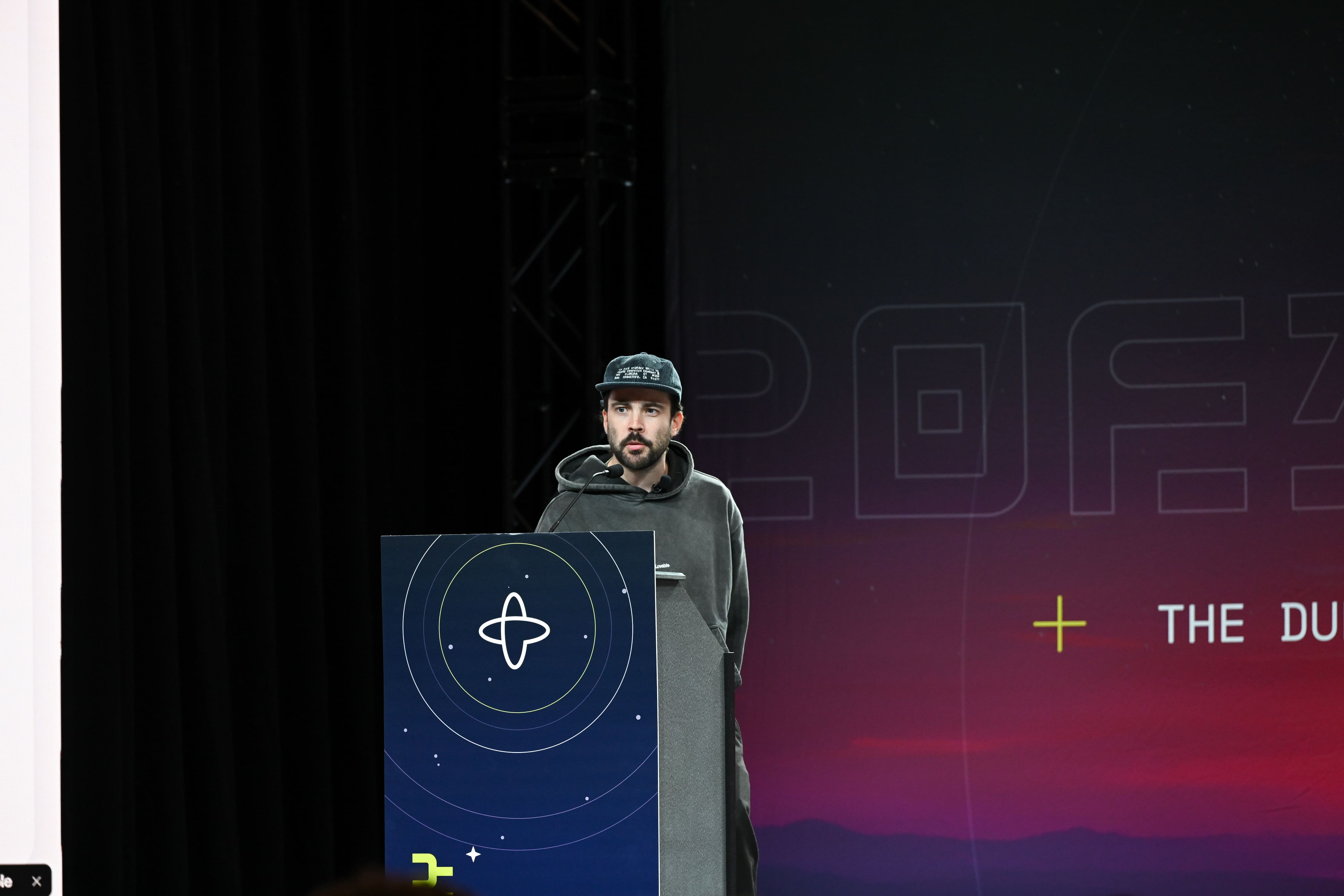 Lovable speaking at Replay 2026