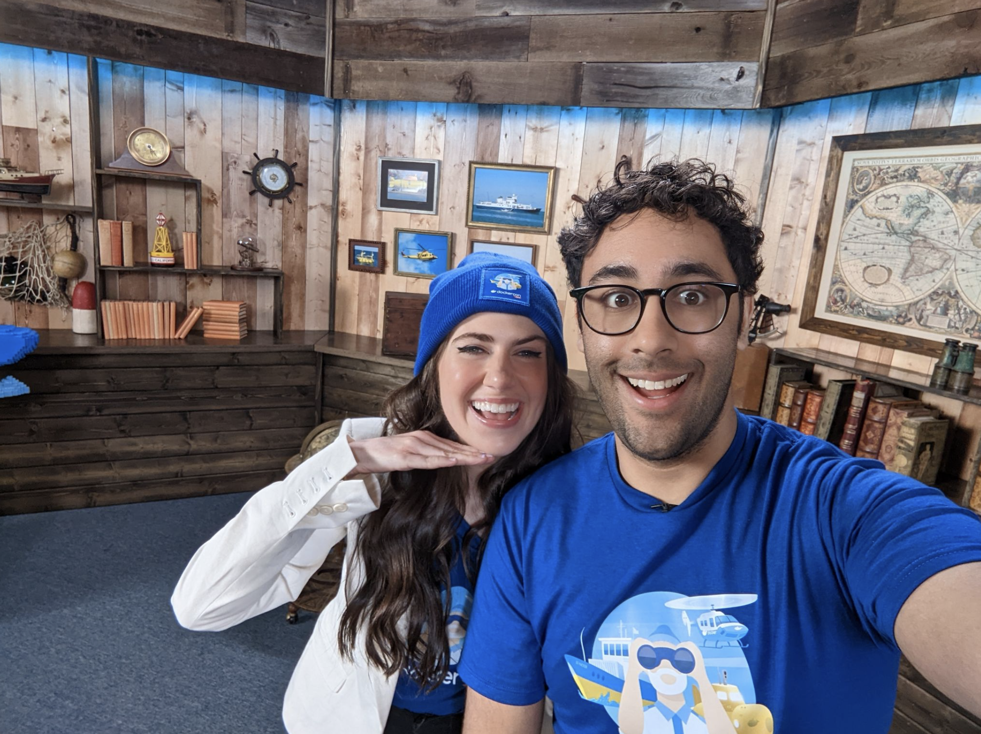 Selfie of Shy Ruparel with a co-MC Kat Speer for Dockercon 2022