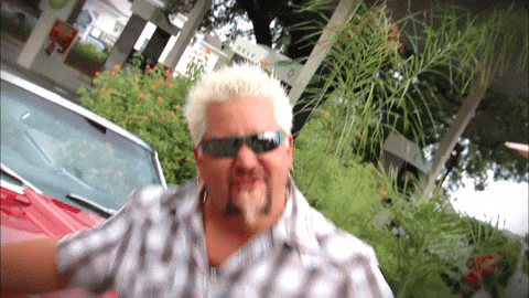 Guy Fieri going yeah