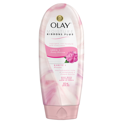 Nettoyant pour le corps Olay Moisture Ribbons Plus Beurre de karité et pivoine