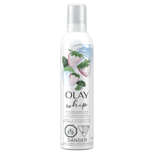 White Strawberry and Mint Scent Foaming Whip Body Wash