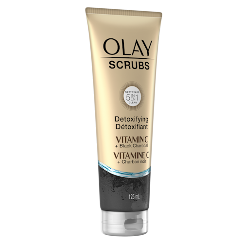 Exfoliant détoxifiant pour le visage, vitamine C + charbon noir, 125 mL