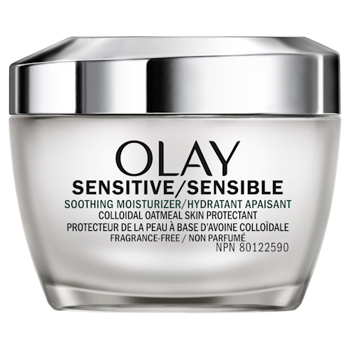 Olay Sensitive Face Moisturizer Cream, 50mL Fragrance Free with Colloidal Oatmeal