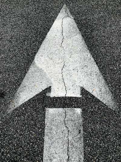arrow printed on road