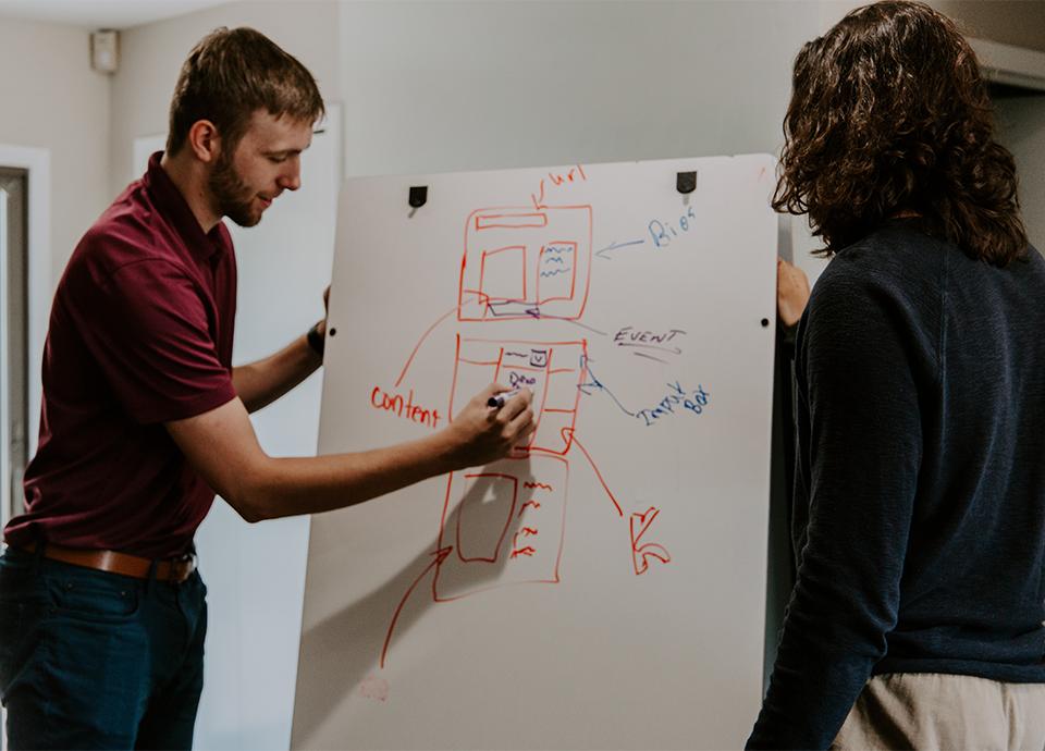 Man Writing on Whiteboard