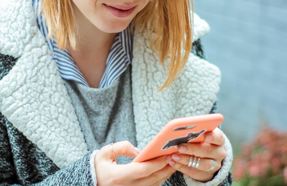 Girl texting on her phone