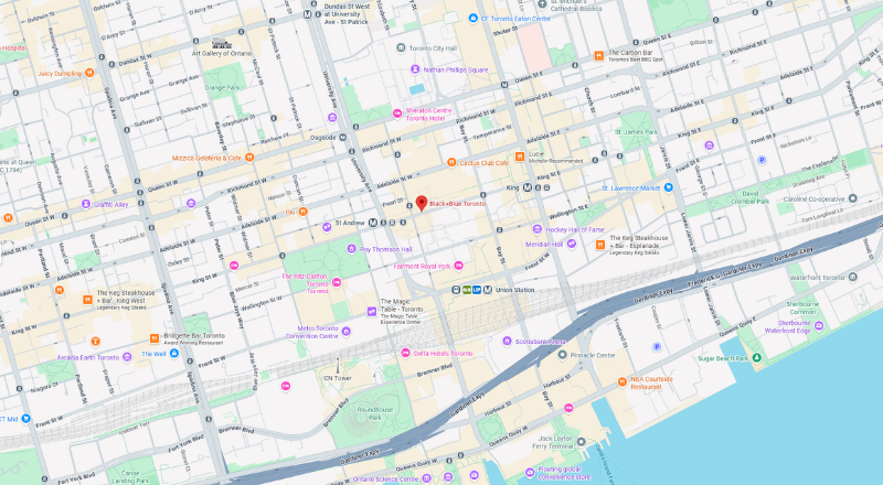 Map = Black + Blue Toronto