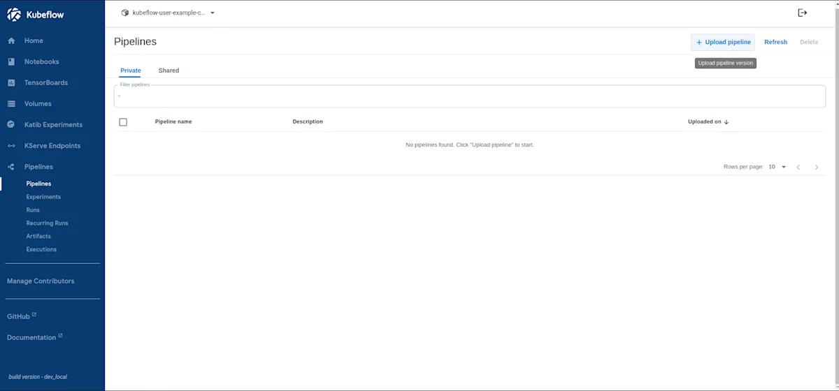 Kubeflow on GKE - open-kubeflow-ui