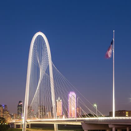 Dallas skyline at night