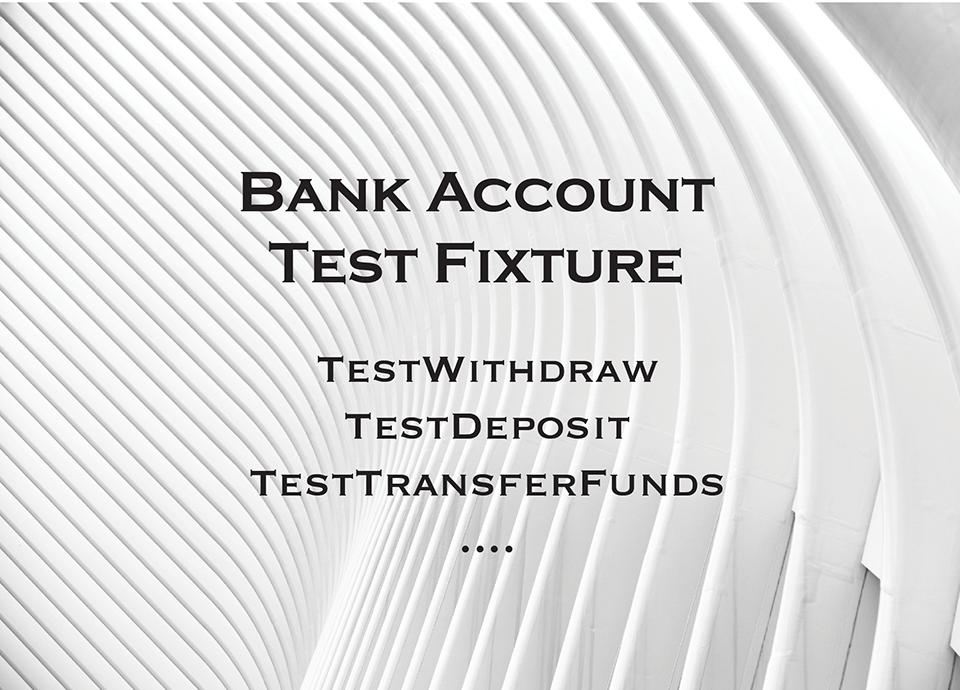 Bank account test fixture