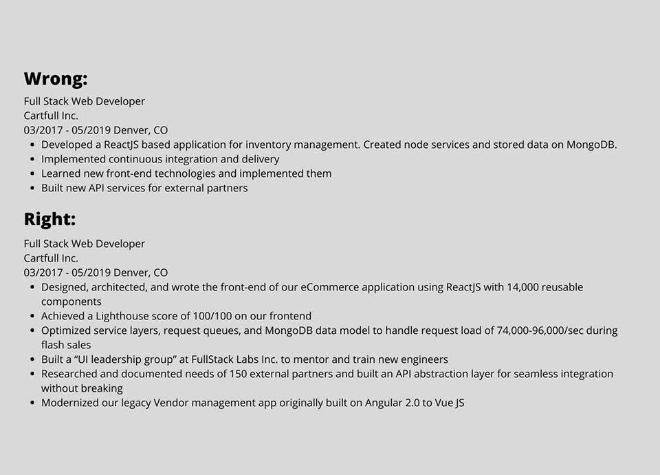 Right and Wrong resume - right