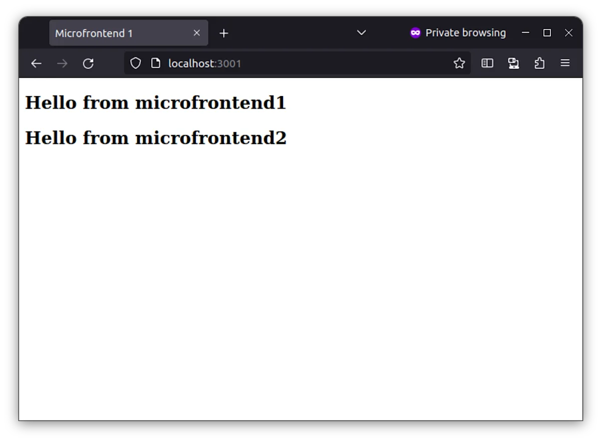 Introduction to Microfrontends - Accessing in Browser