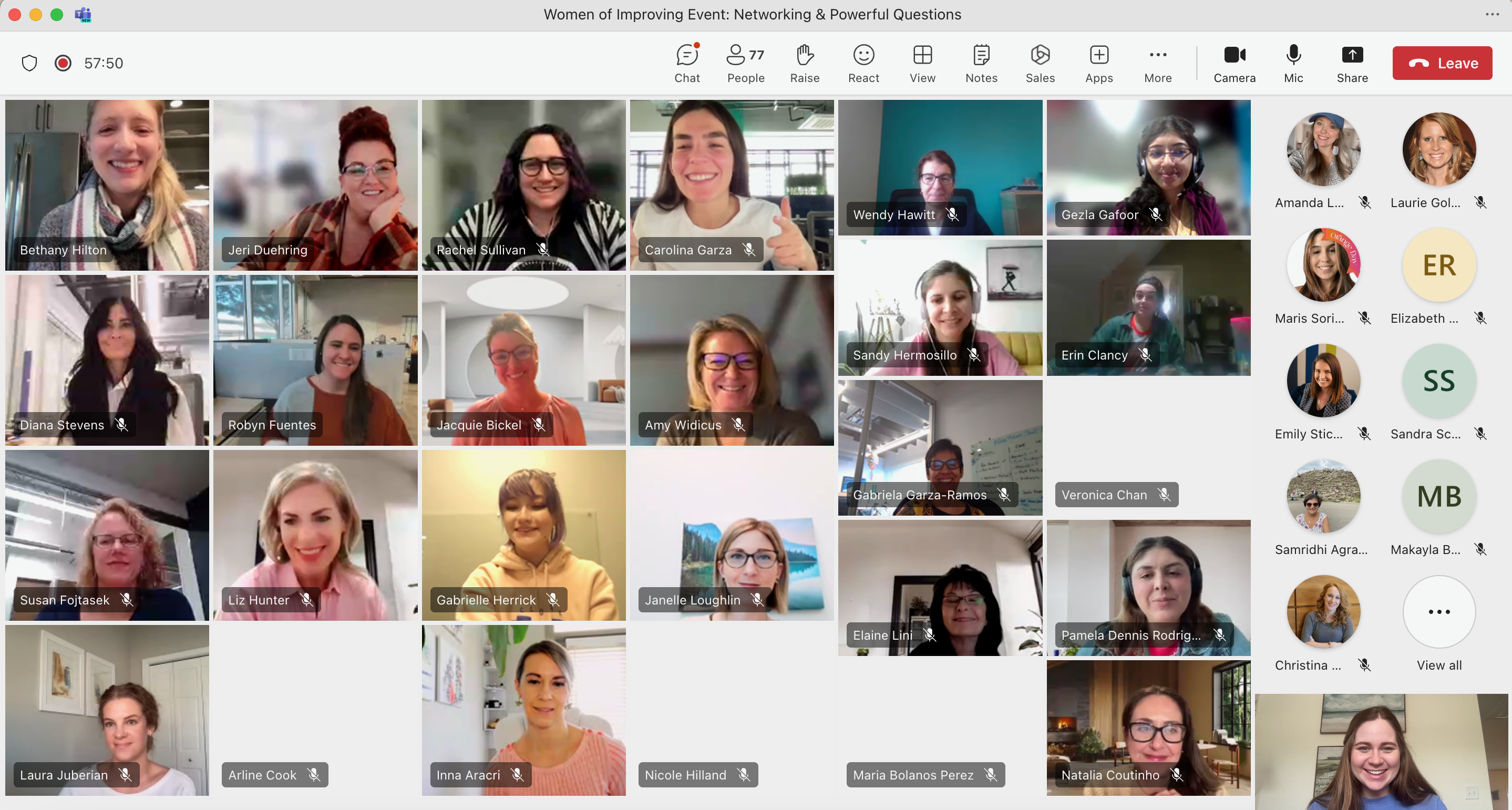 Asset - Women of Improving Event: Networking & Powerful Questions Screenshot